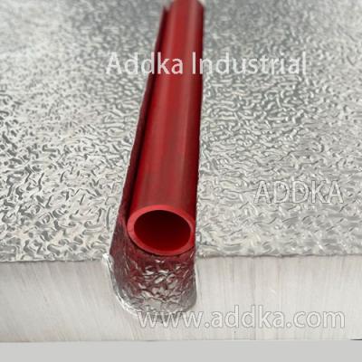 Embossed aluminum plate floor heating module